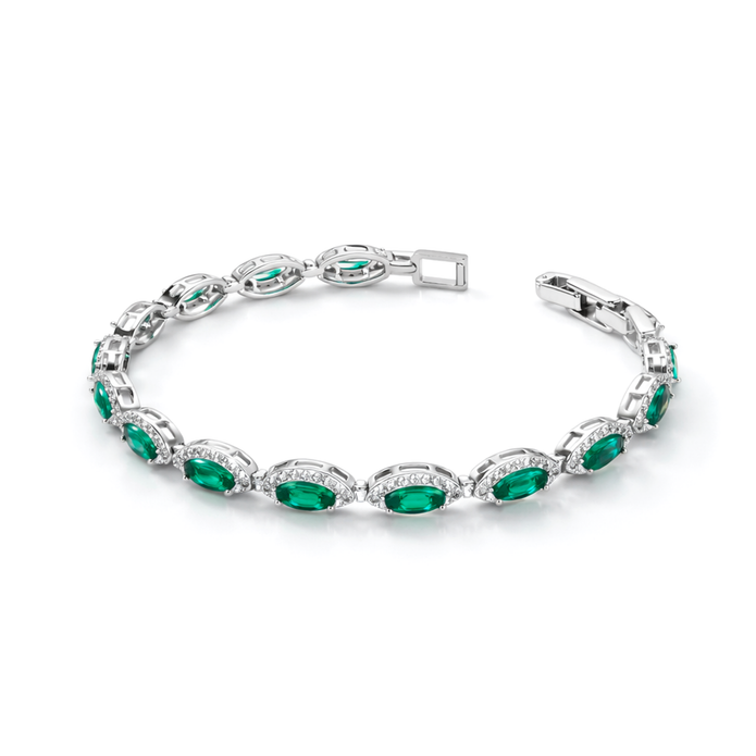 Mint Green Oval Tennis Bracelet
