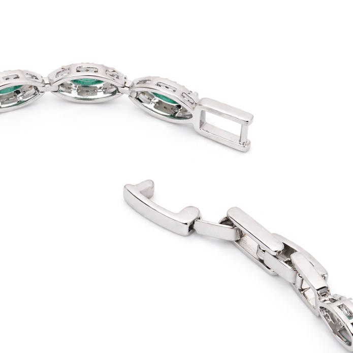 Mint Green Oval Tennis Bracelet