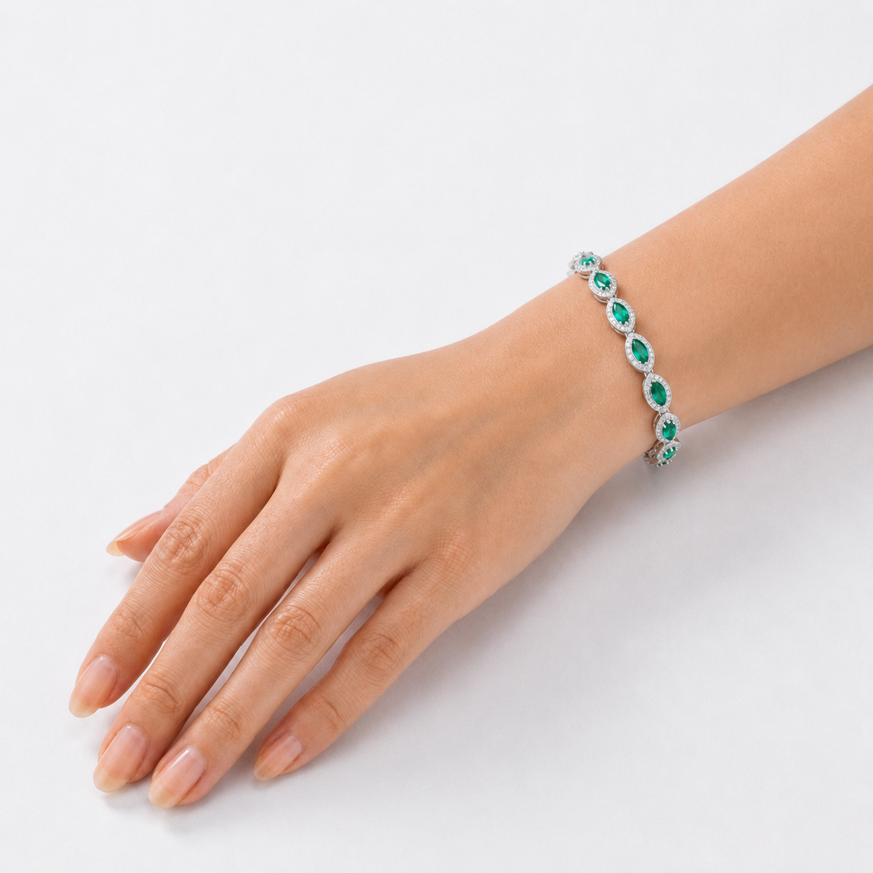 Mint Green Oval Tennis Bracelet
