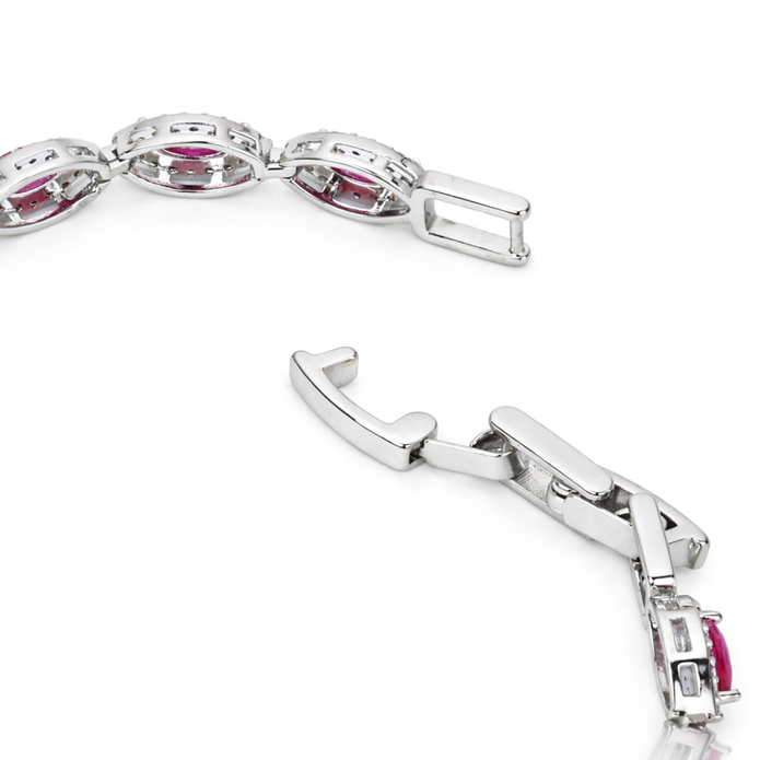 Blush Pink Oval Tennis Bracelet