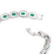 Emerald Green Oval Tennis Bracelet