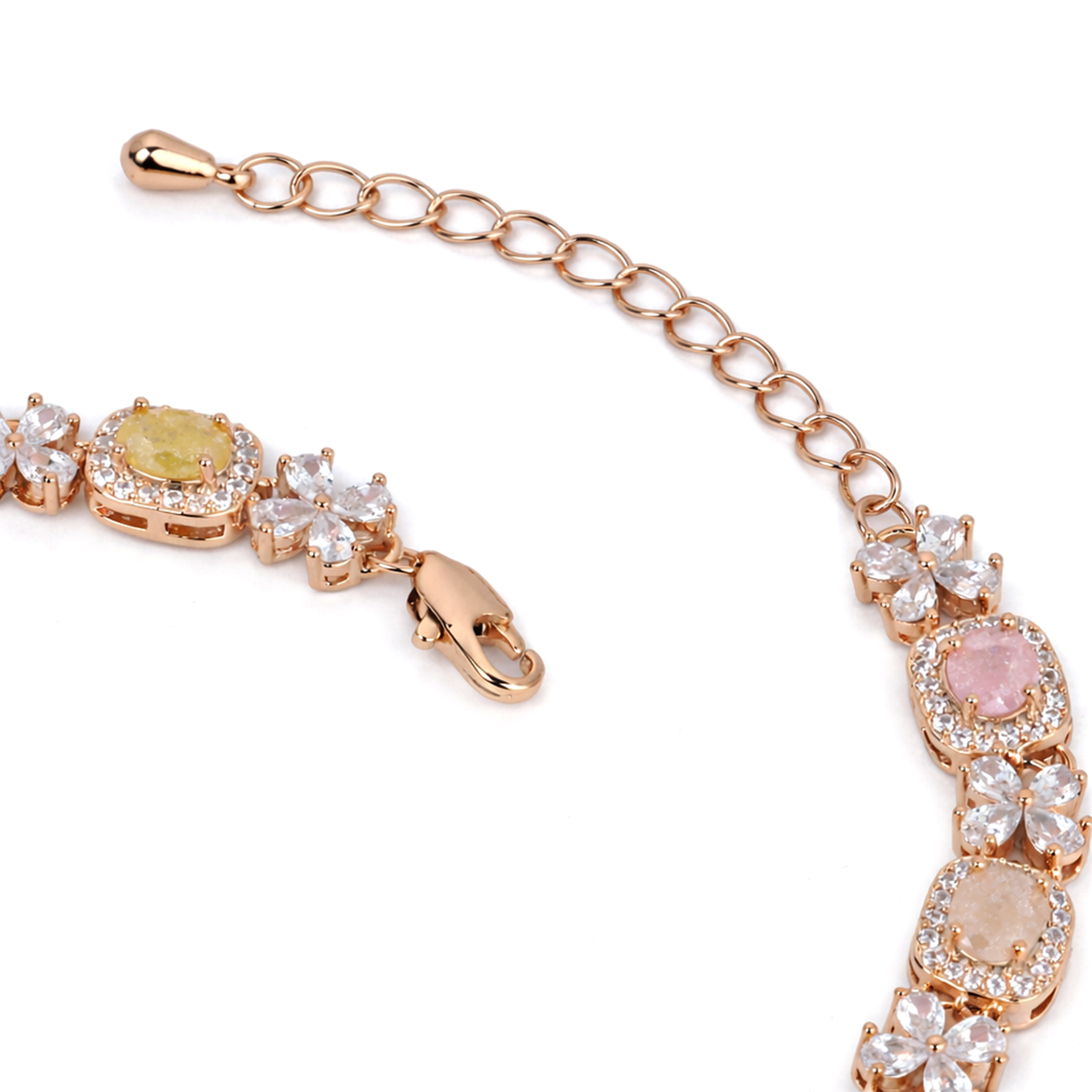 Rose Gold & Rose Pink Tennis Bracelet