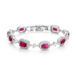 Ruby Red Oval Tennis Bracelet