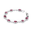 Ruby Red Oval Tennis Bracelet