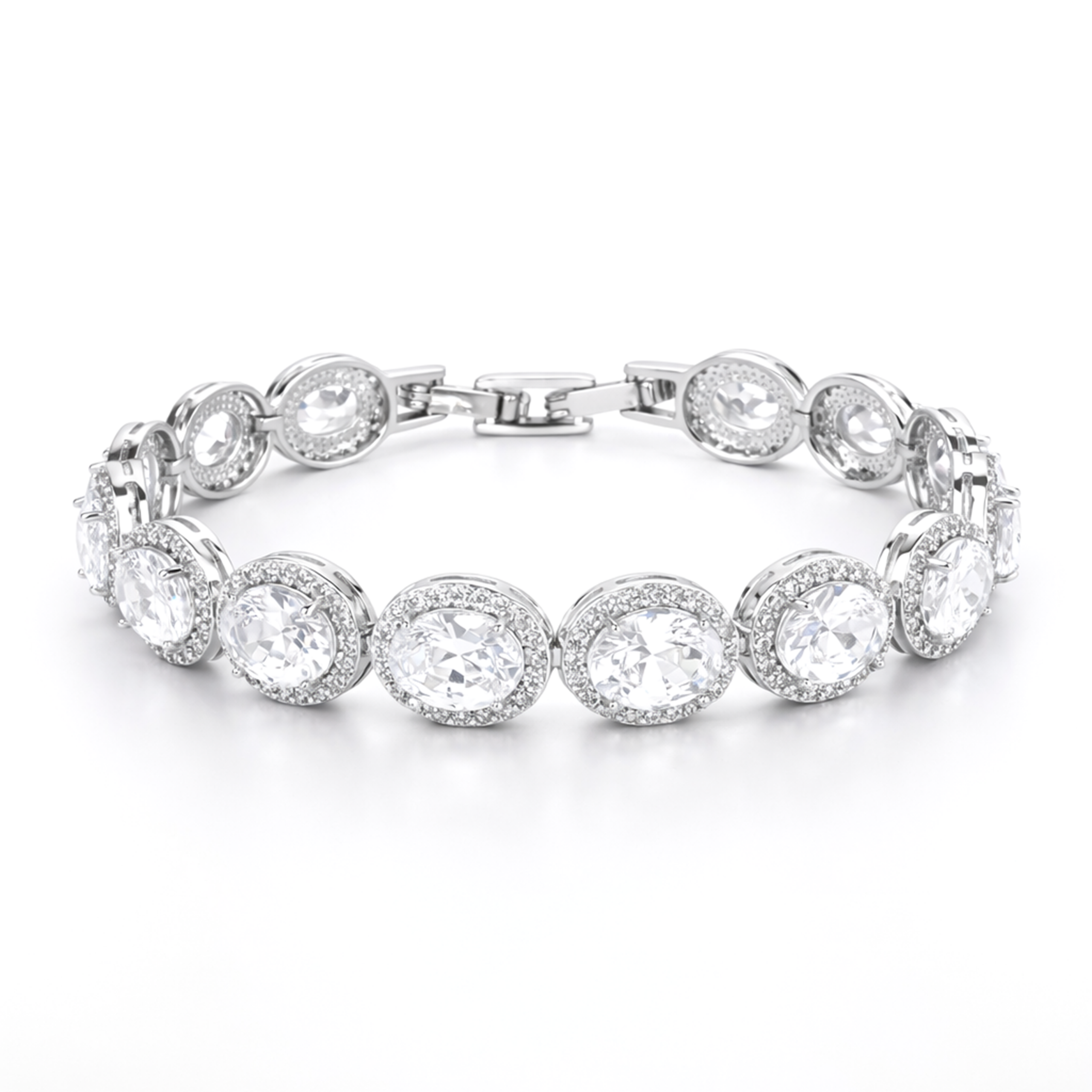 Crystal Paperclip Chain Bracelet