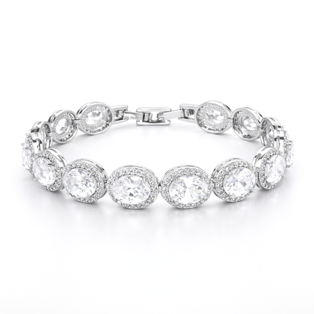 Crystal Paperclip Chain Bracelet
