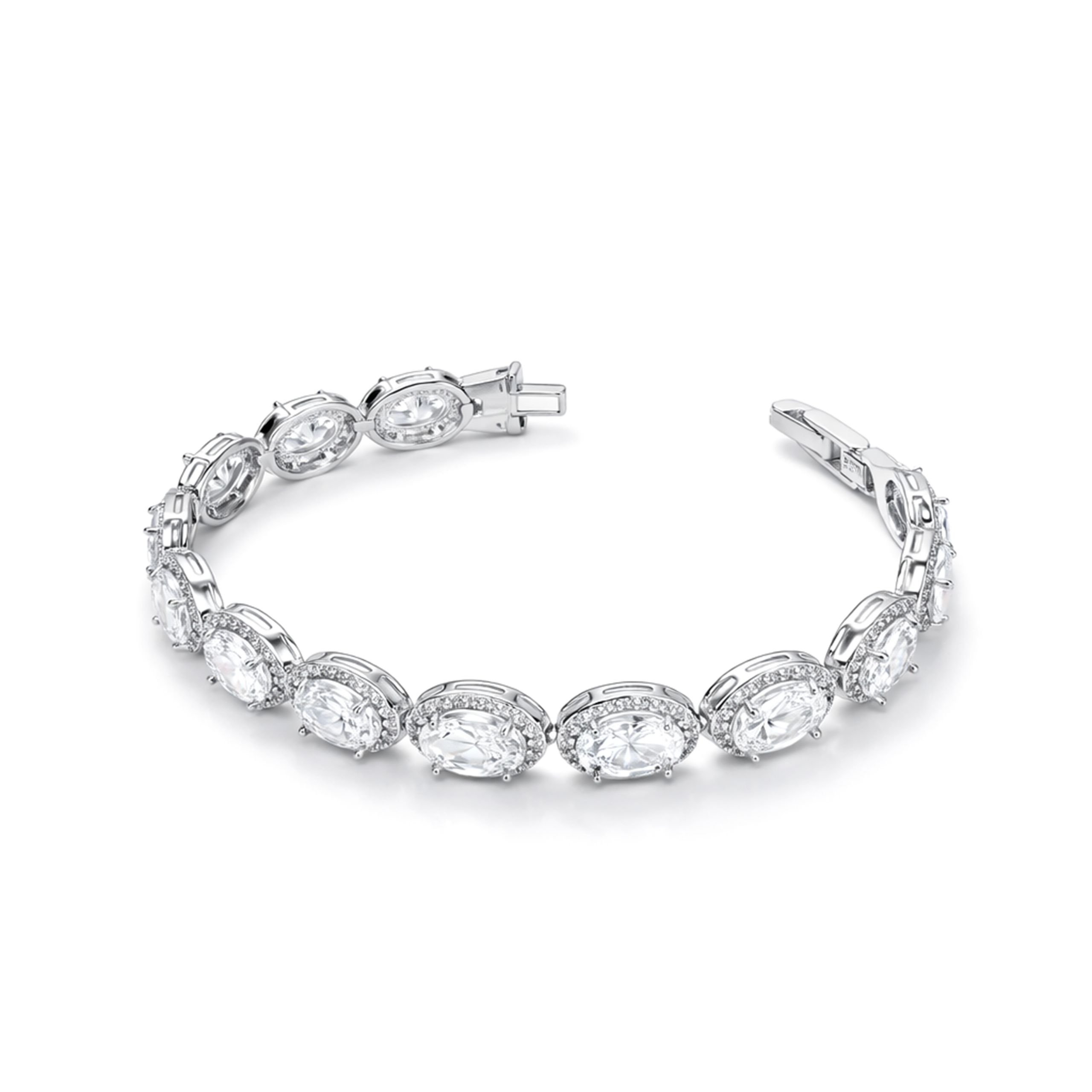Crystal Paperclip Chain Bracelet