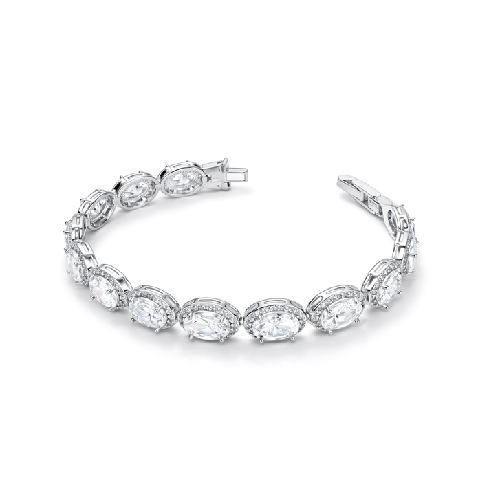 Crystal Paperclip Chain Bracelet