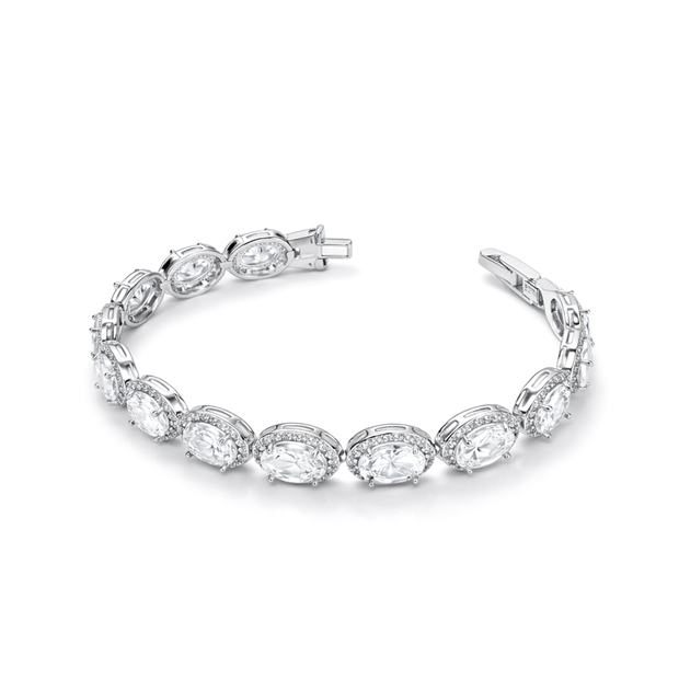 Crystal Paperclip Chain Bracelet