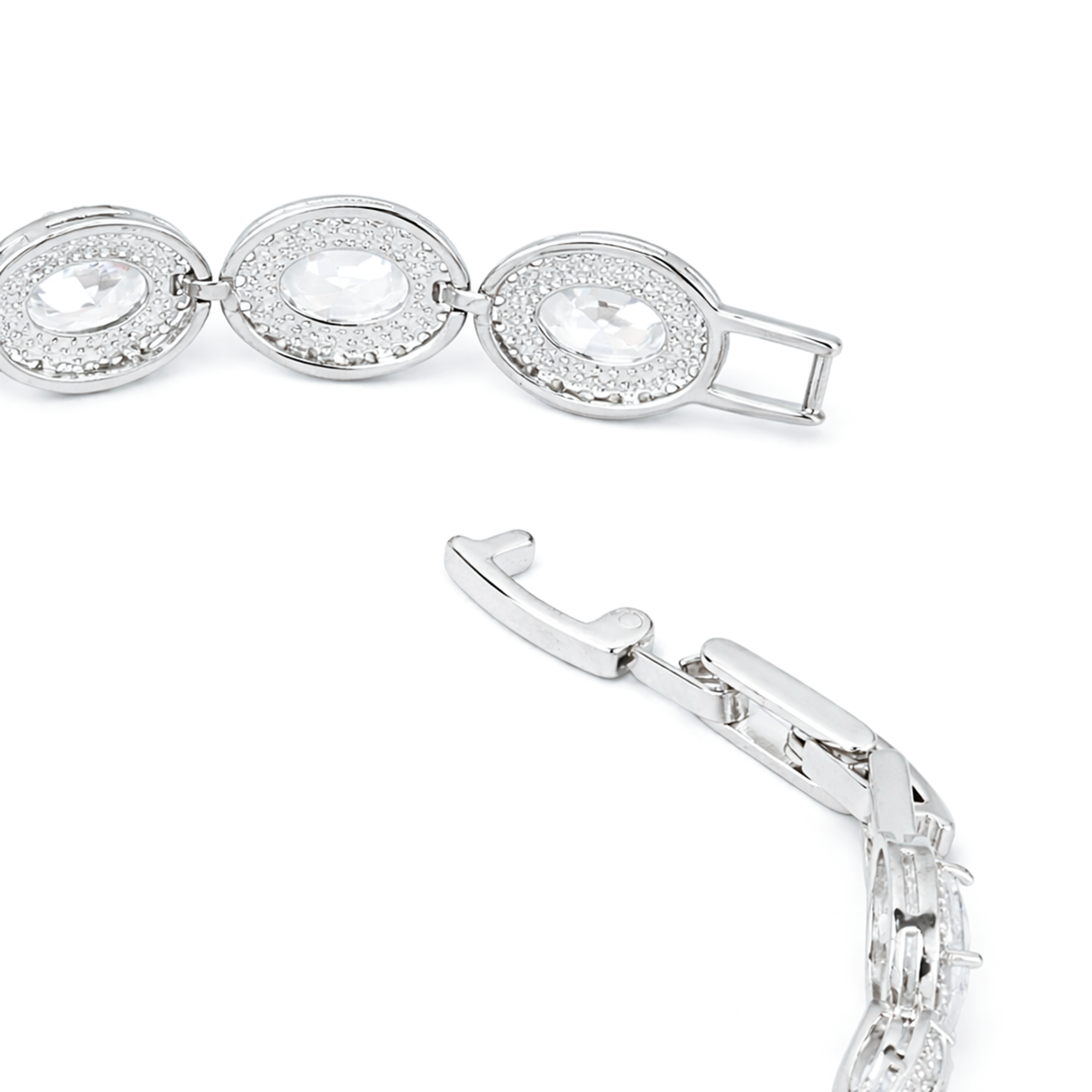 Crystal Paperclip Chain Bracelet