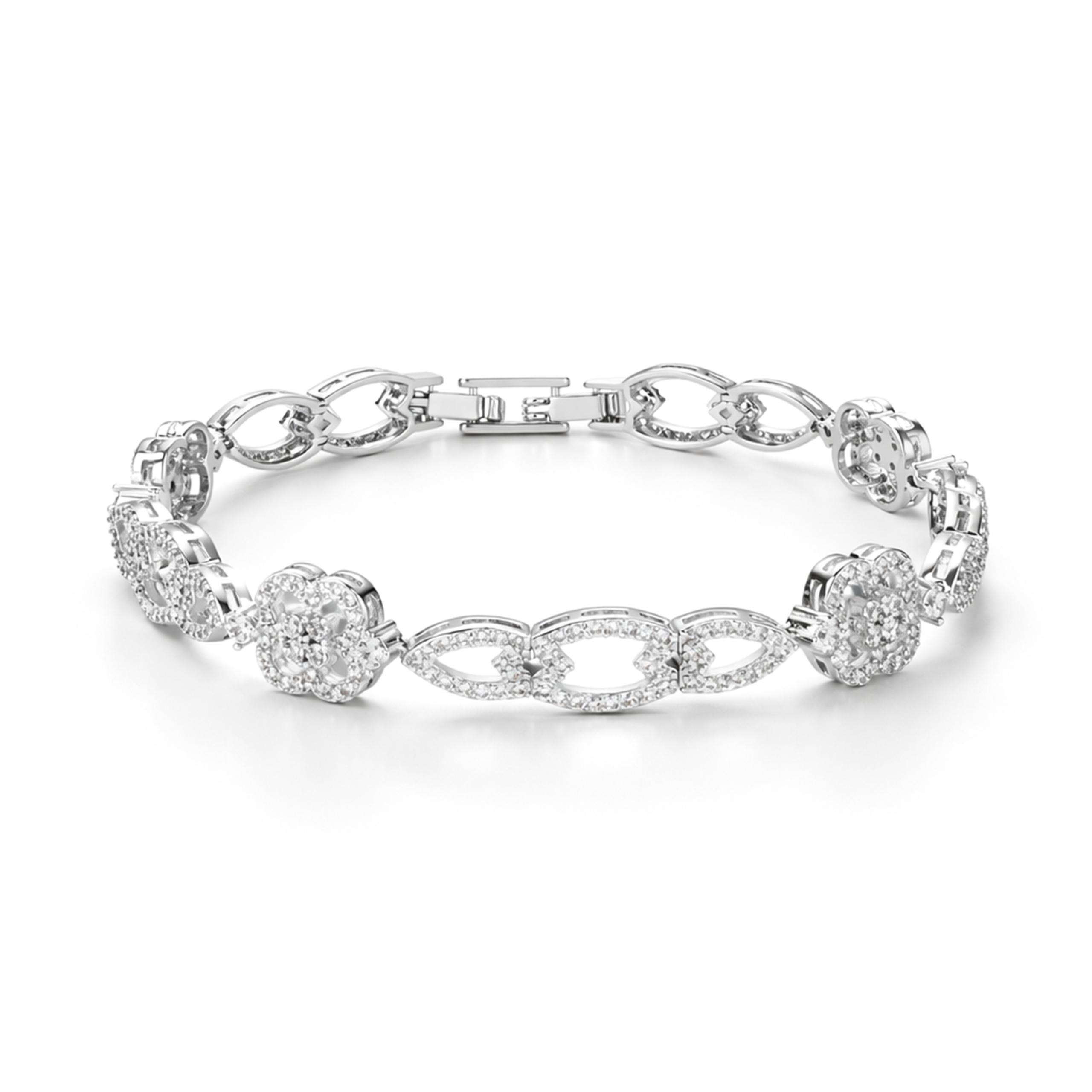 Crystal Oval Tennis Bracelet