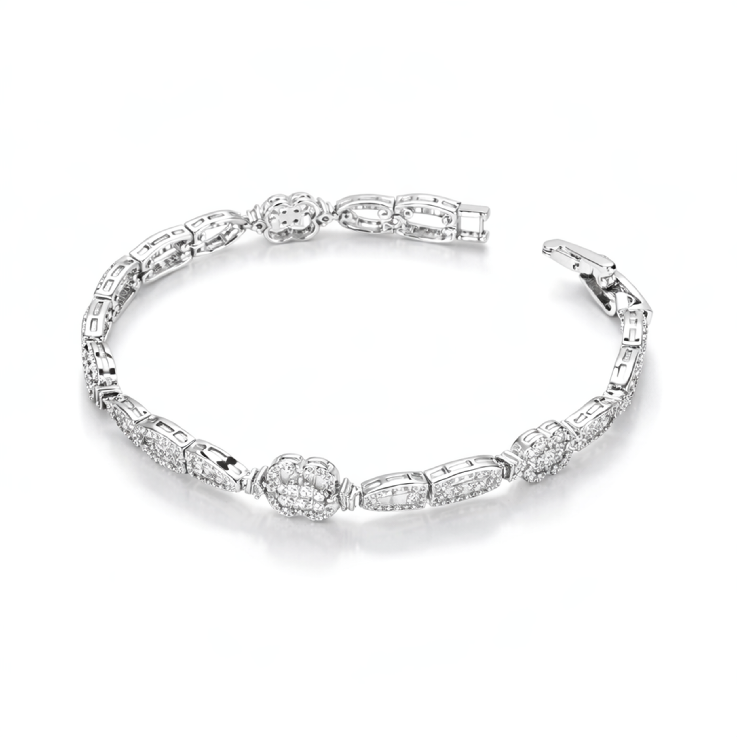 Crystal Oval Tennis Bracelet
