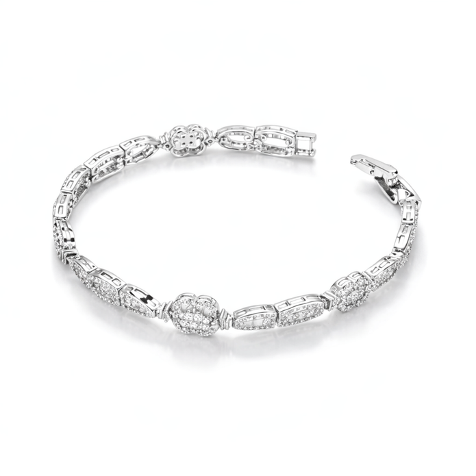 Crystal Oval Tennis Bracelet