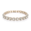 Champagne Citrine Halo Tennis Bracelet