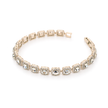 Champagne Citrine Halo Tennis Bracelet