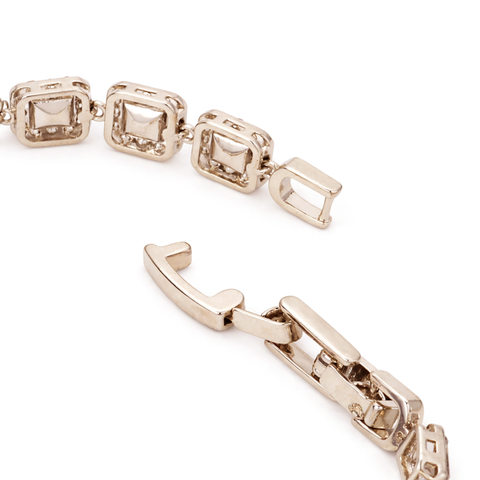 Champagne Citrine Halo Tennis Bracelet