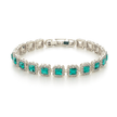 Emerald Green & Crystal Tennis Bracelet