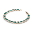 Emerald Green & Crystal Tennis Bracelet