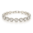 Crystal Cushion Halo Tennis Bracelet