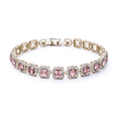 Rose Gold & Rose Pink Cushion Bracelet