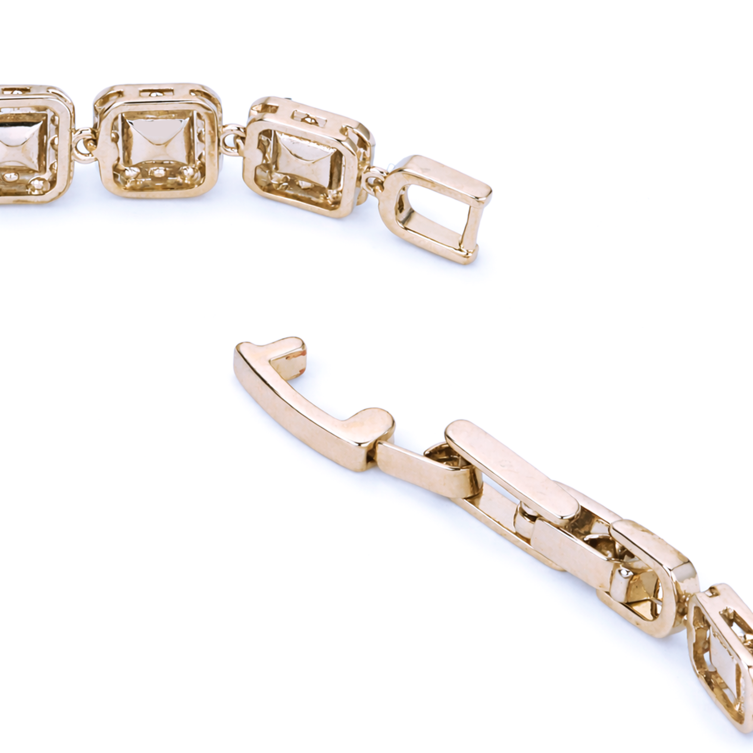 Rose Gold & Rose Pink Cushion Bracelet