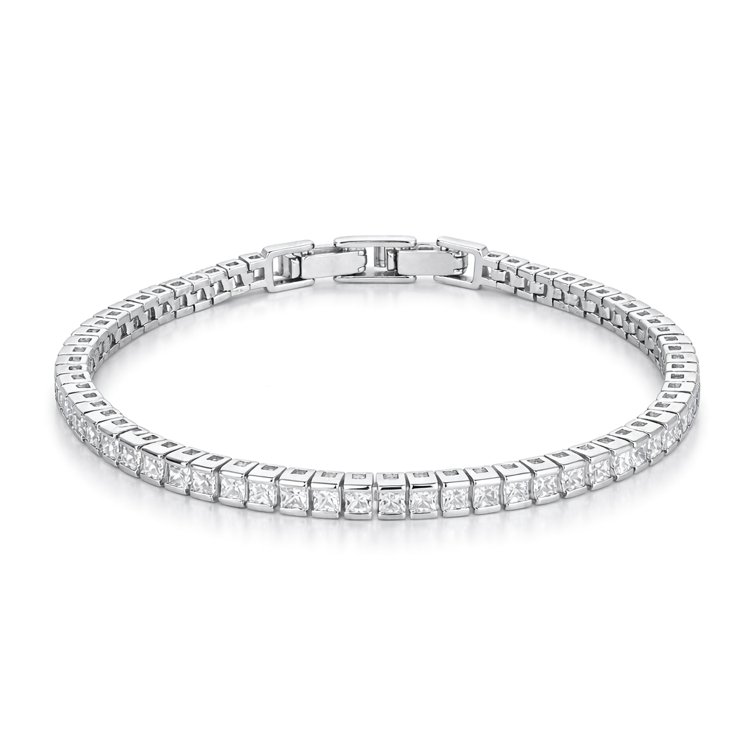 Crystal Princess Halo Tennis Bracelet