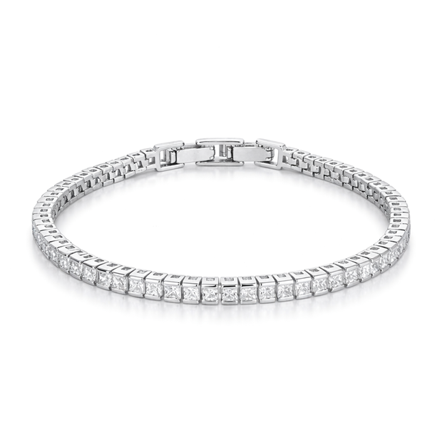 Crystal Princess Halo Tennis Bracelet