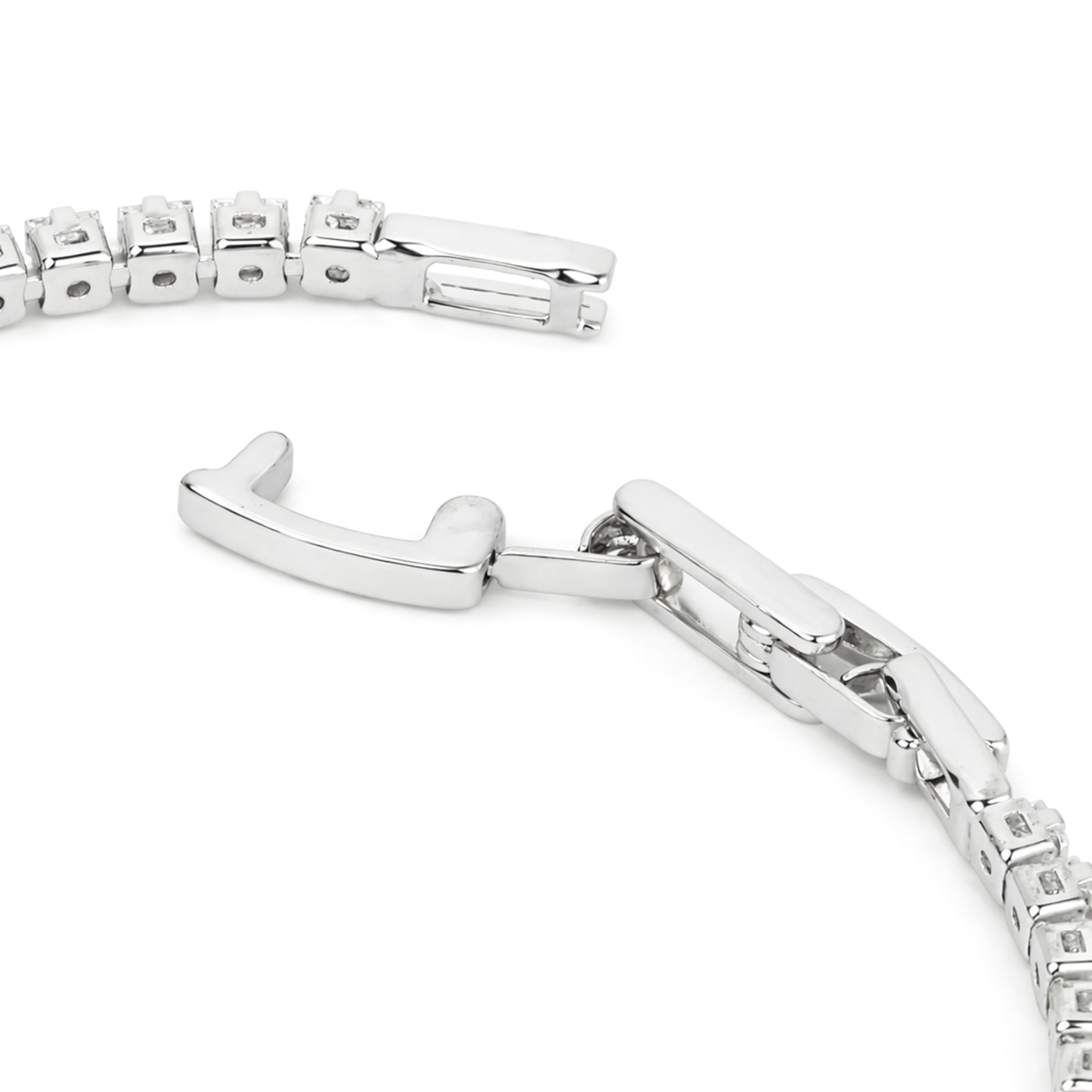 Citrine Yellow & Crystal Solitaire Bracelet - Clear