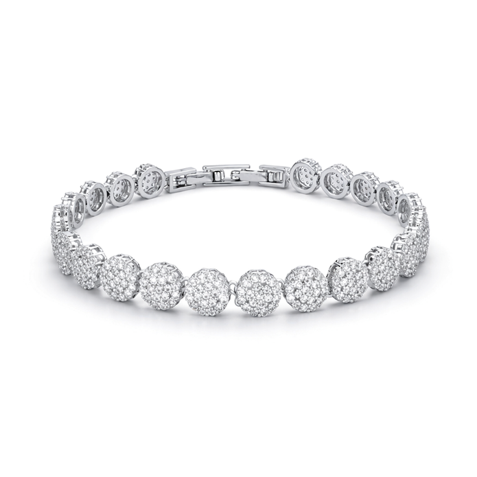 Crystal Cushion Halo Bracelet