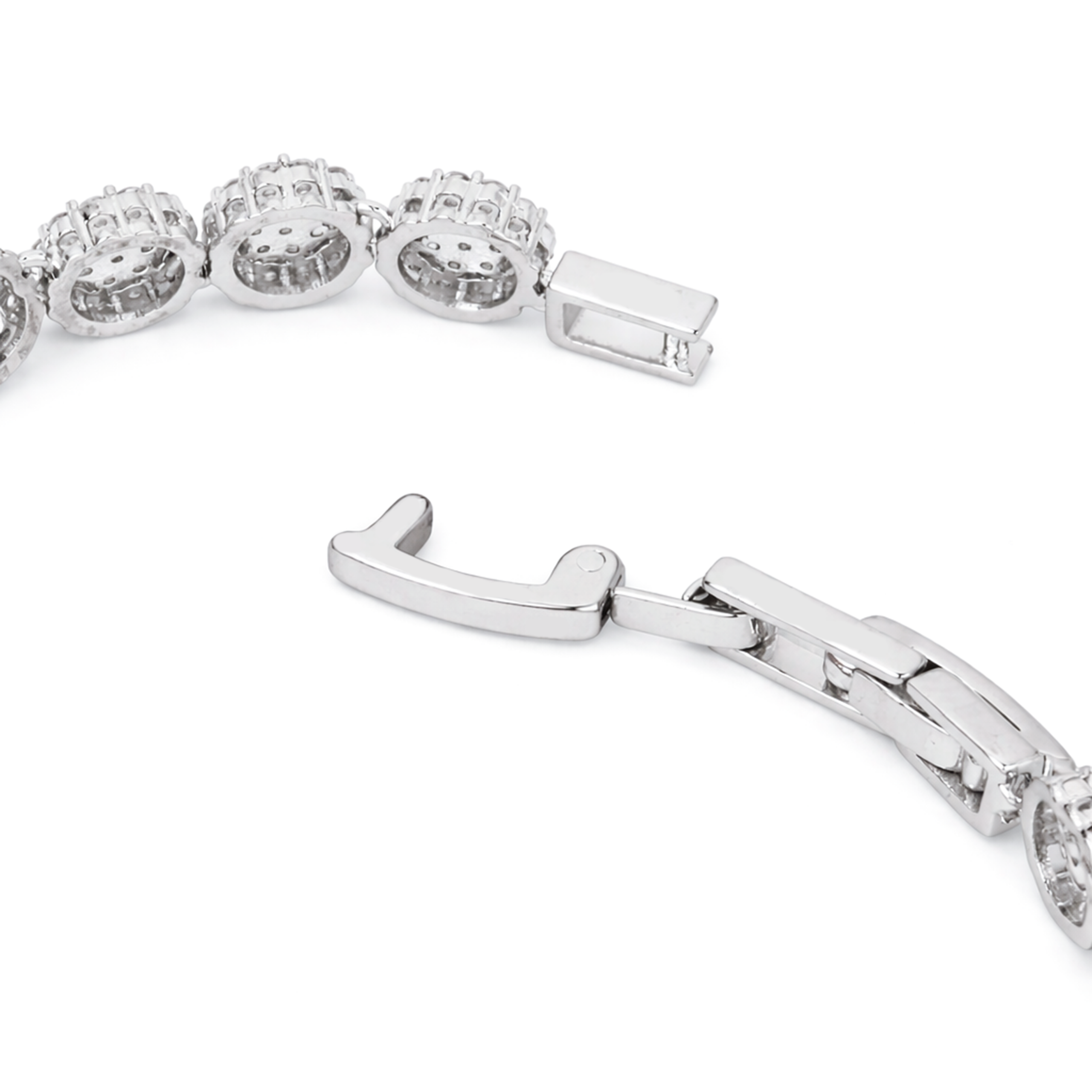 Crystal Cushion Halo Bracelet