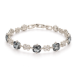 Smoky Quartz Floral Tennis Bracelet