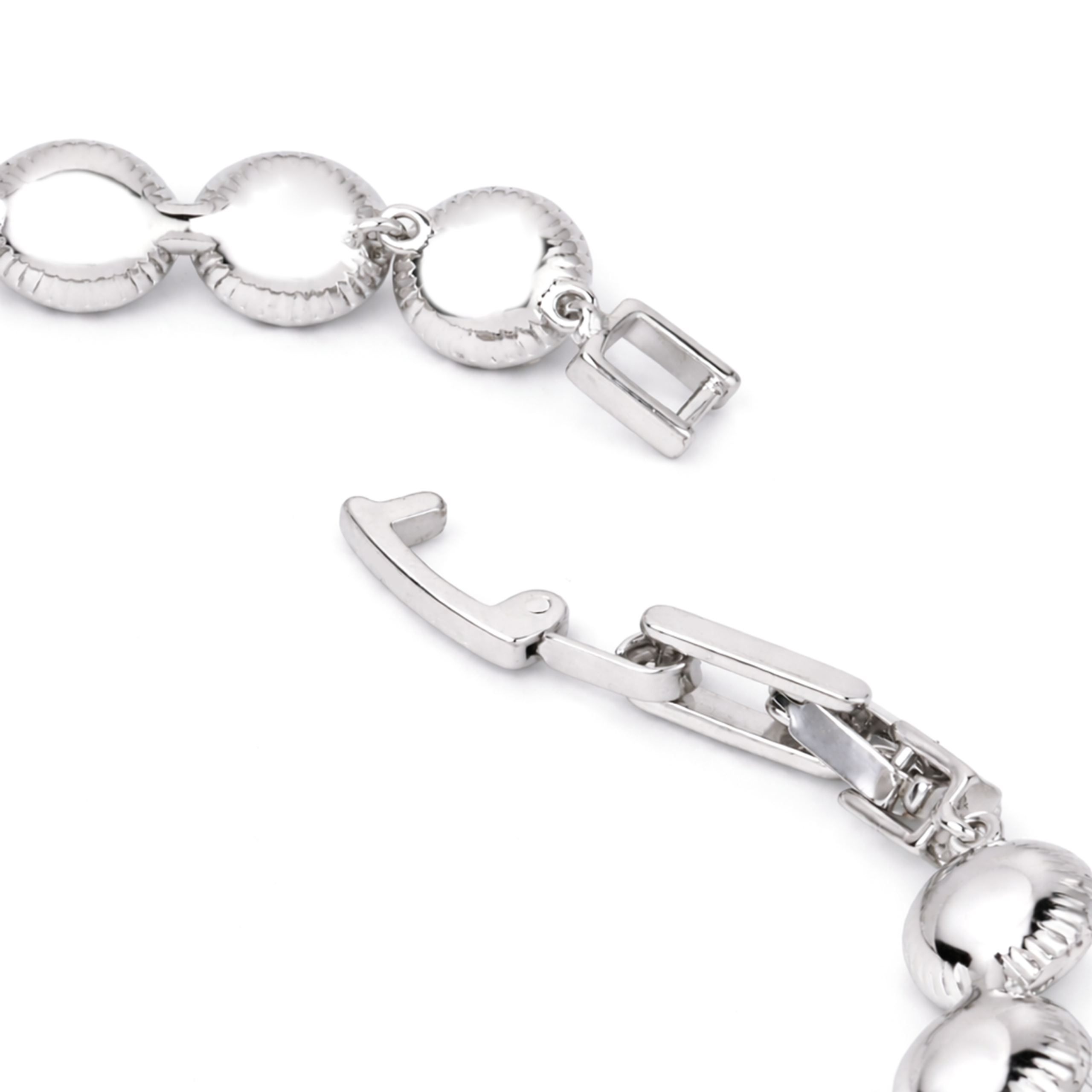 Multi-Colour Round Halo Tennis Bracelet