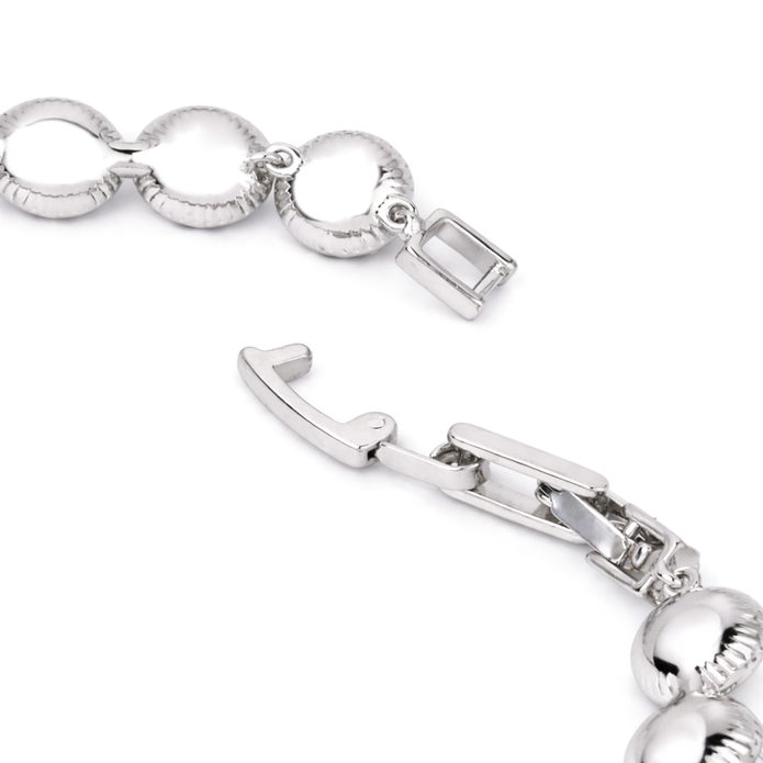 Multi-Colour Round Halo Tennis Bracelet