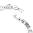 Aqua Blue & Crystal Cushion Tennis Bracelet - Clear