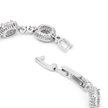Lavender Cushion Halo Tennis Bracelet