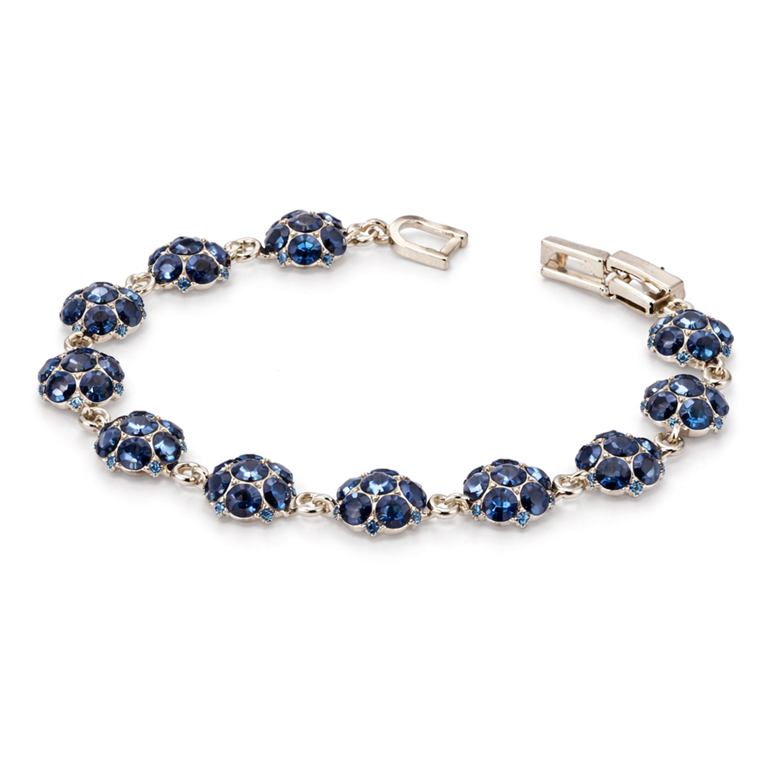 Navy Blue Pavé Sphere Tennis Bracelet