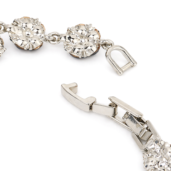 Navy Blue Pavé Sphere Tennis Bracelet