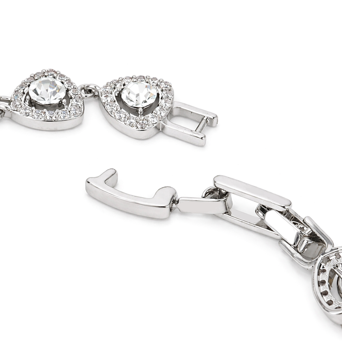 Rose Pink & Lavender Halo Tennis Bracelet - Rose pink