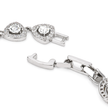 Rose Pink & Lavender Halo Tennis Bracelet - Rose pink