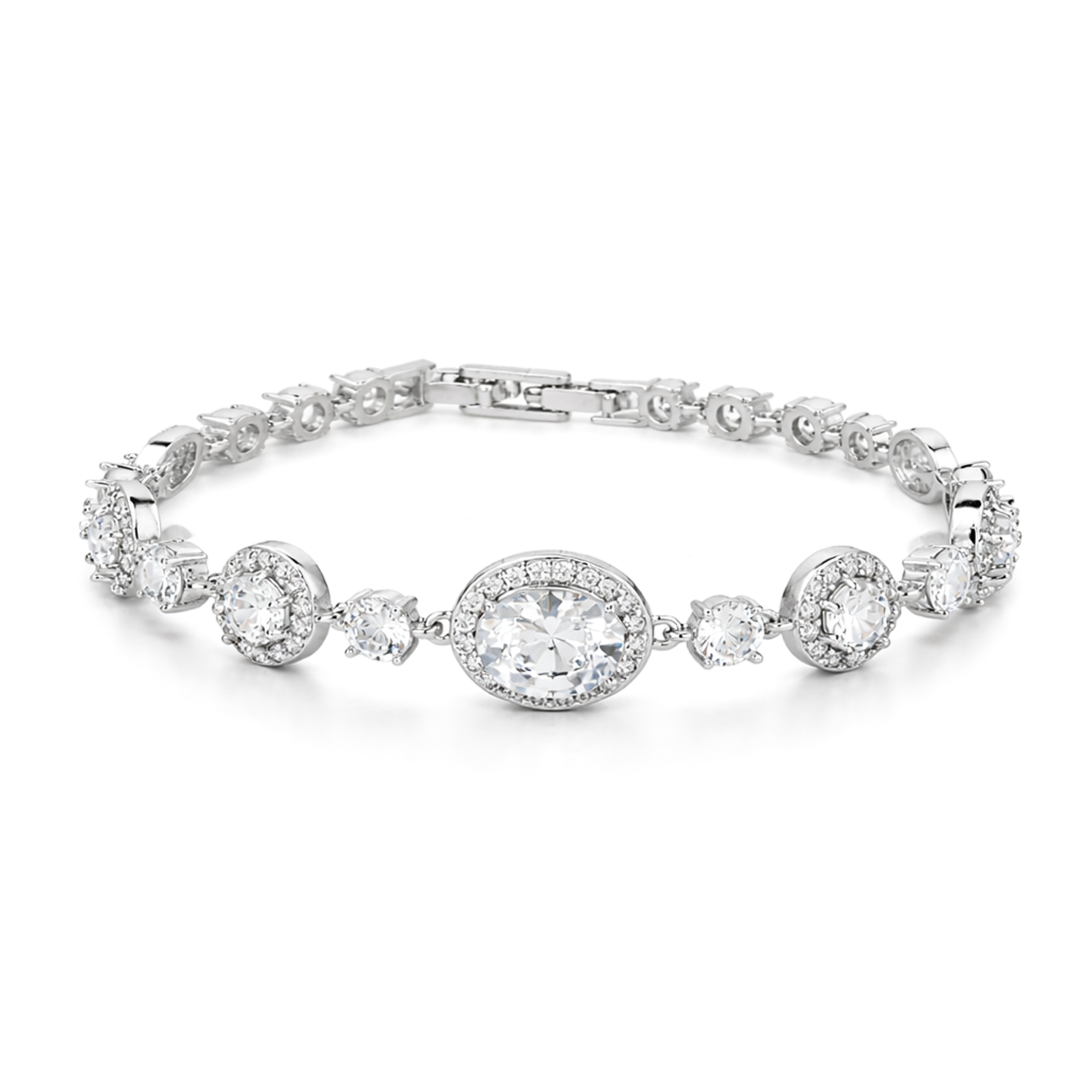Crystal Oval Tennis Bracelet