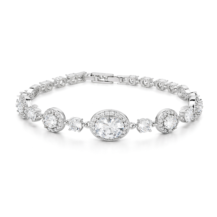 Crystal Oval Tennis Bracelet