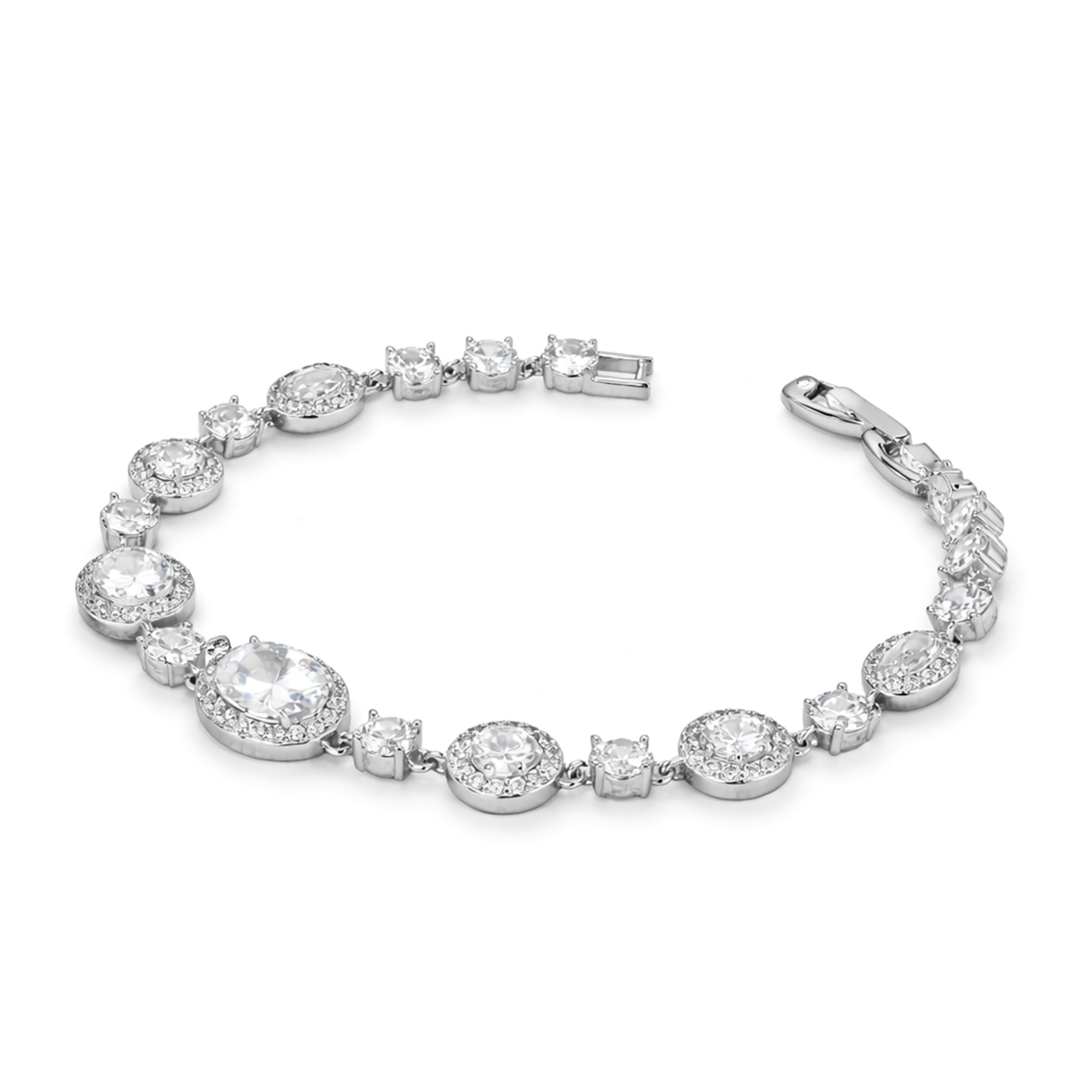 Crystal Oval Tennis Bracelet