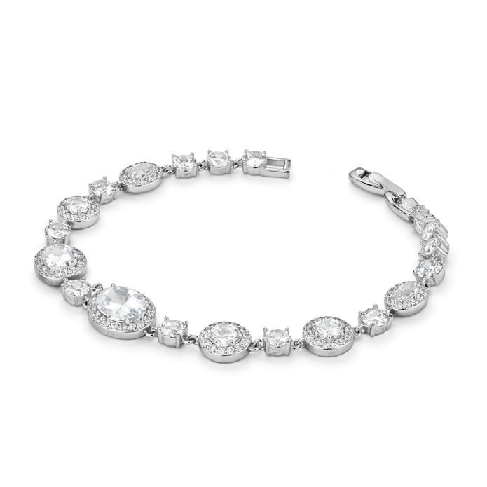 Crystal Oval Tennis Bracelet
