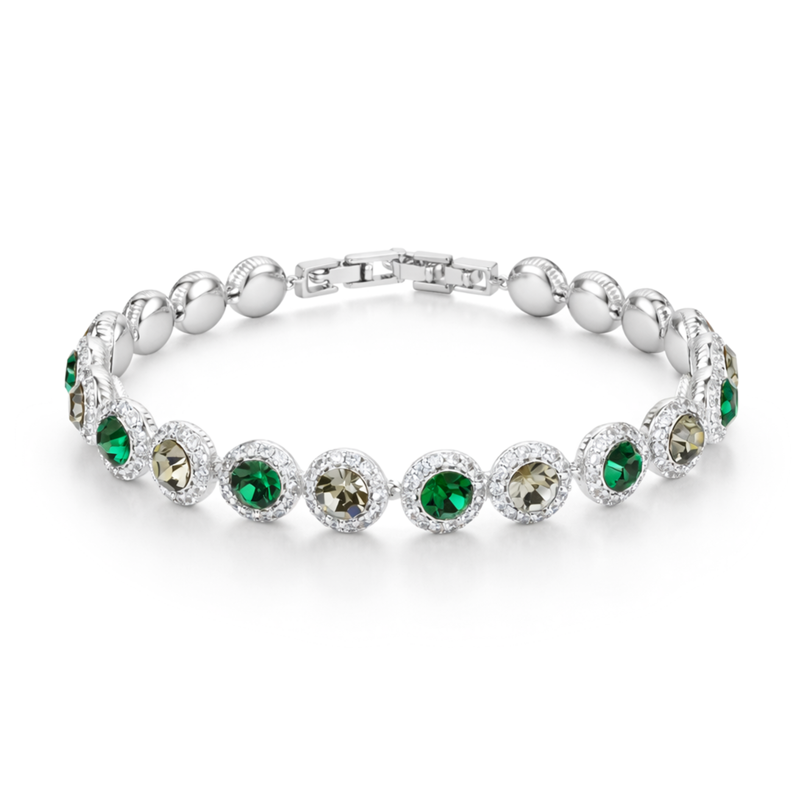 Emerald Green Princess Tennis Bracelet