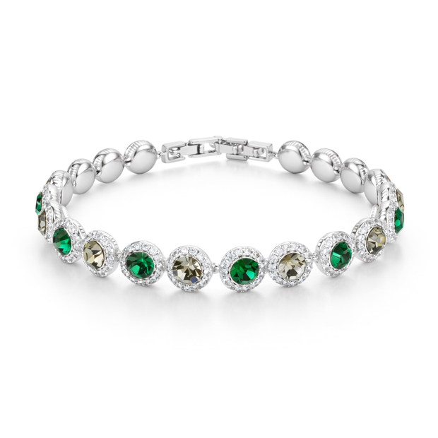 Emerald Green Princess Tennis Bracelet