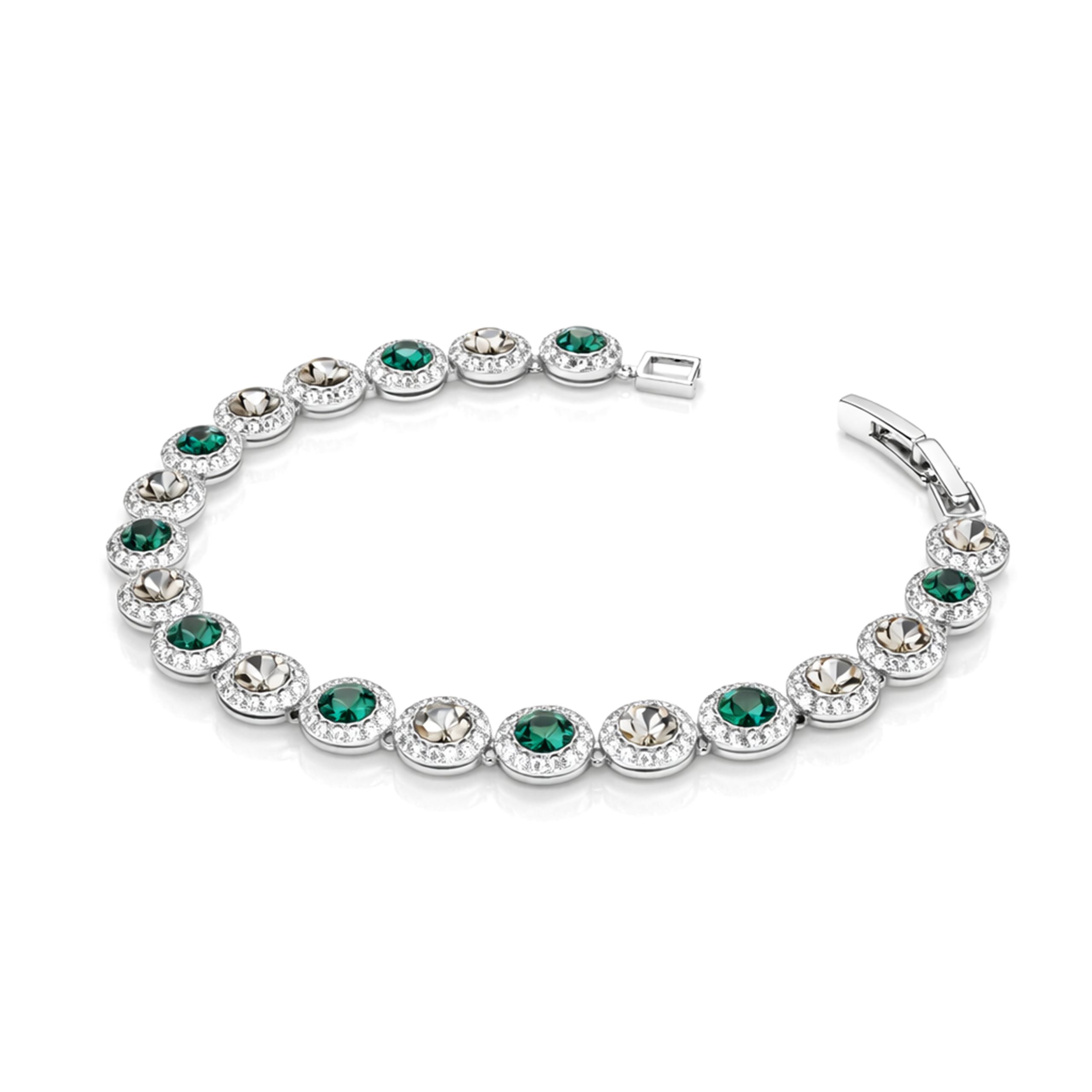 Emerald Green Princess Tennis Bracelet