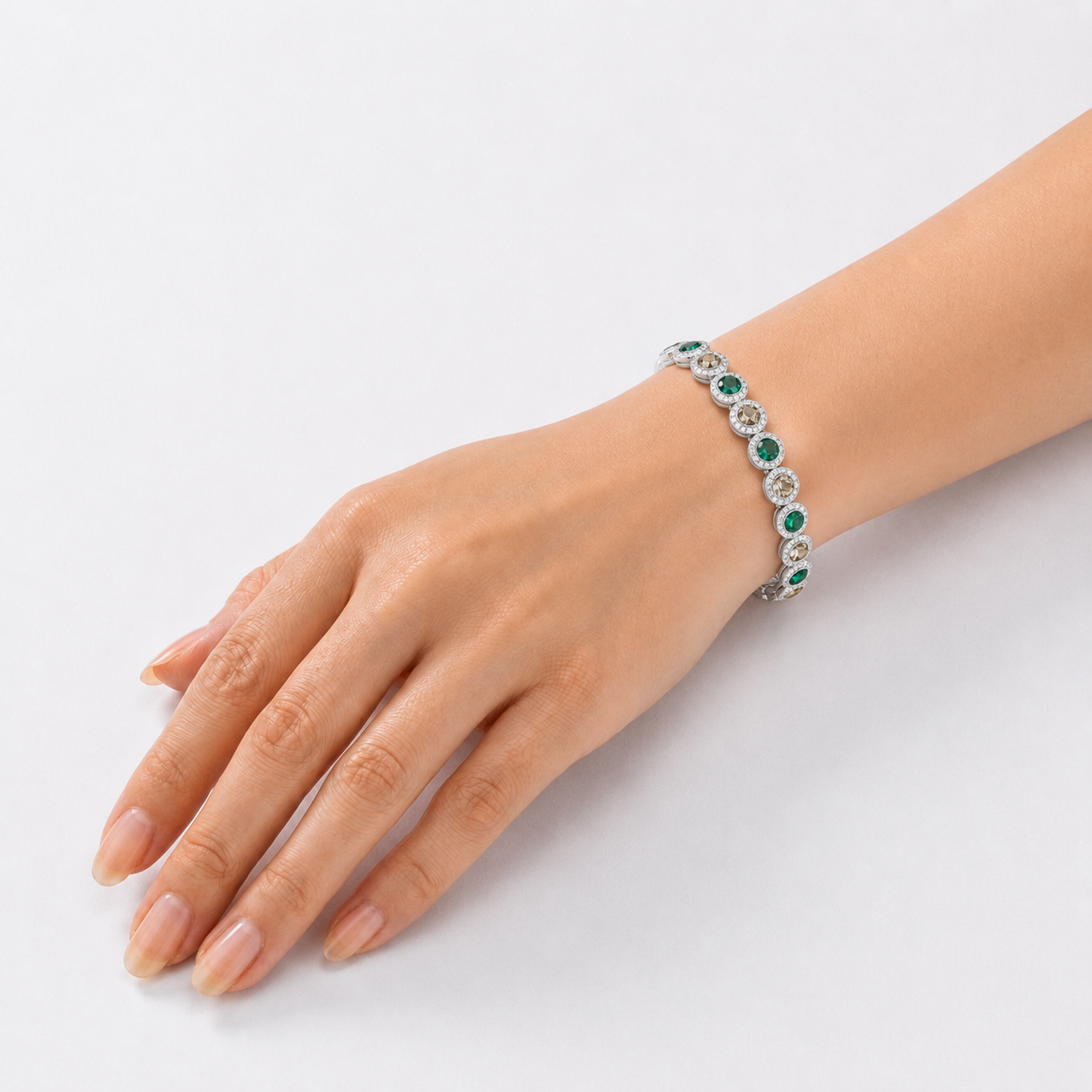 Emerald Green Princess Tennis Bracelet