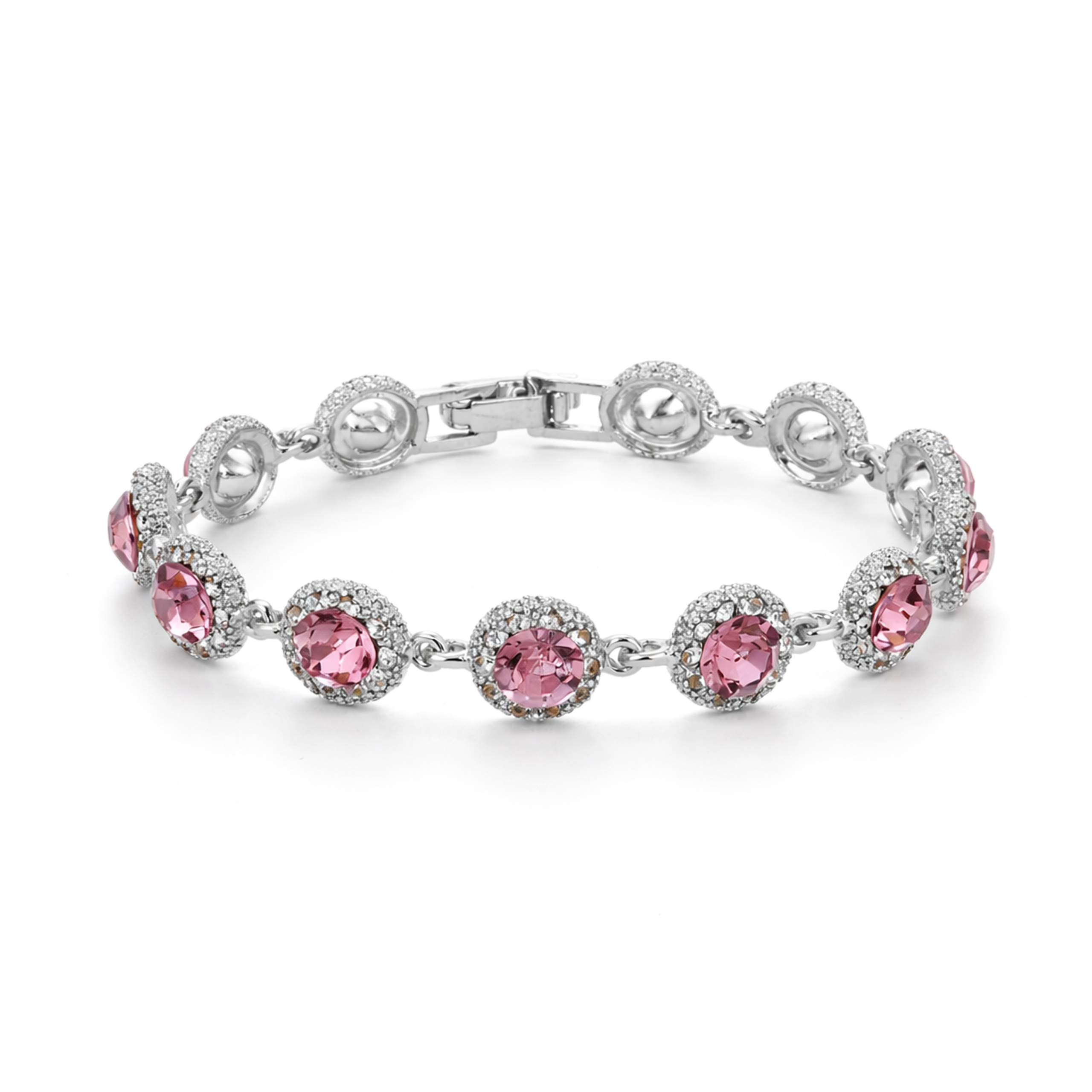 Rose Pink Petite Cushion Bracelet