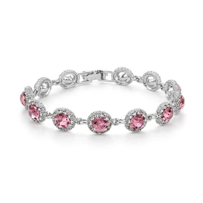 Rose Pink Petite Cushion Bracelet