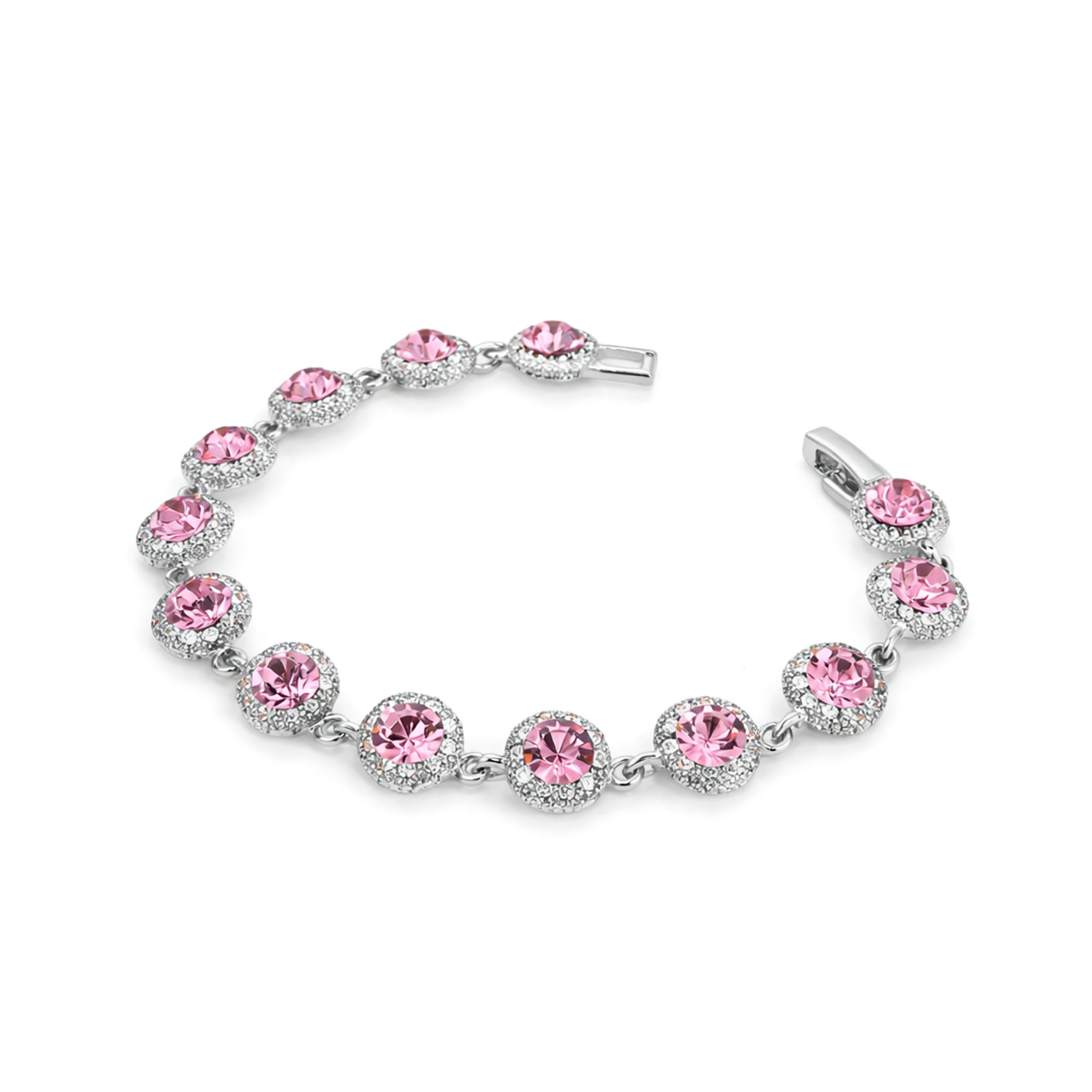 Rose Pink Petite Cushion Bracelet